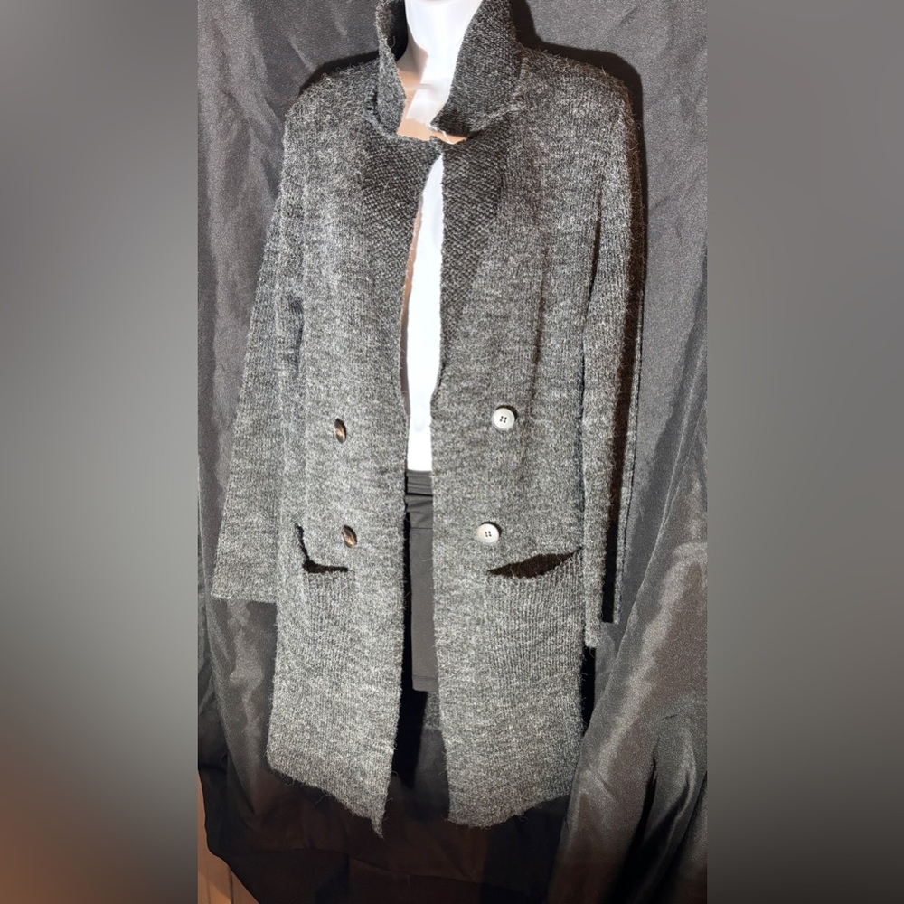 Sugar Rain Women Gray Jacket sweater M